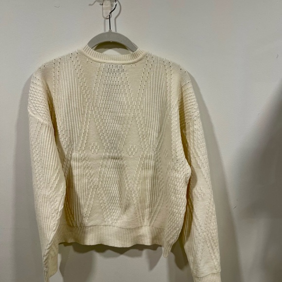 Nanette Lepore Cream Sweater with Blue Accents - Picture 2 of 3